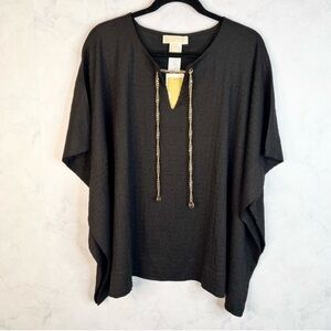 Michael Kors Black Tunic with Gold Chain Detail